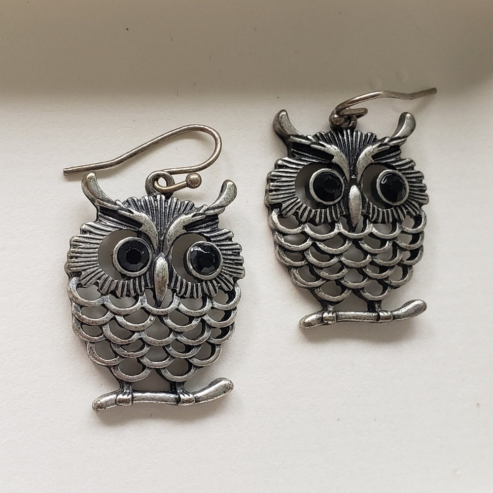 One pair Unique Owl Earrings
